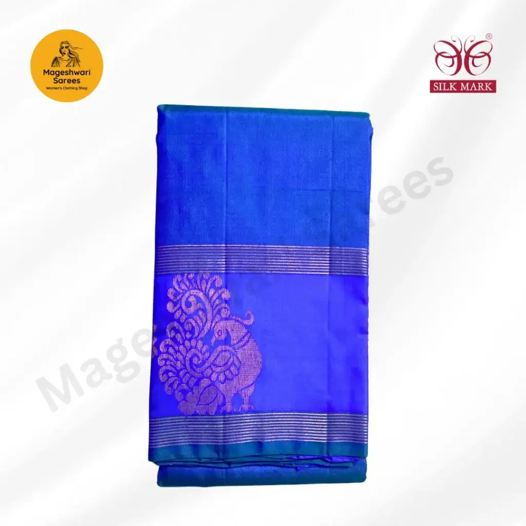 Pure Silk Saree (Royal Blue)