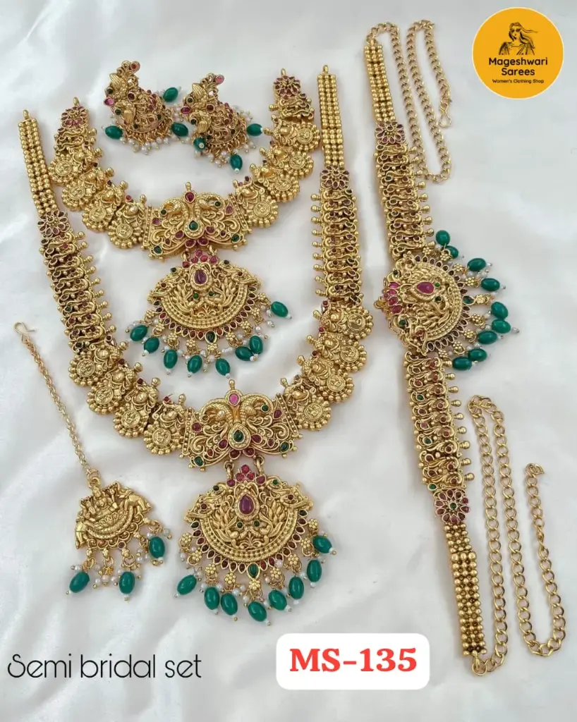 Green Beads Bridal Set